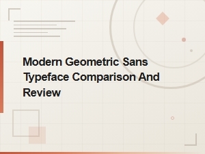 Best Free Modern Geometric Sans Typefaces: Comparison and Review